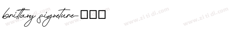 brittany signeture字体转换